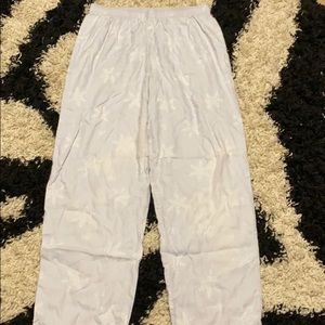 flowy snowflake winter pajama pants